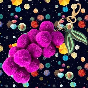 💖 Fluffy Grapes Bag Charm 💖